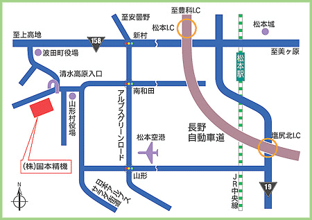長野工場地図